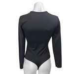 Abercrombie & Fitch  Women's Black Cutout Long Sleeve Thong Bodysuit Top Size S Photo 1