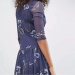 Ganni Etsu Mesh Surplice Floral Dress Lightly Pleated Wrap Front Ballercore S Photo 4