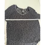 Free People Gray Black Sheer Boho Crochet Lace Poppyseed Pullover Sweater Top XS Photo 6