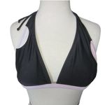 Xhilaration  Triangle Black And Light Pink Dots Padded Halterneck Bikini Top L‎ Photo 0