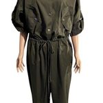 Hot & Delicious  Jumpsuit Green Army 100%Cotton Size L Photo 2