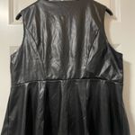 Torrid Peplum Faux Fur Leather Lace Up Top Photo 5