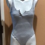 ZARA  strappy navy and white bodysuit Photo 2