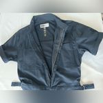 Beach Riot Racertrack Jumpsuit women’s size Small Navy Blue Zip up Short Sleeve Photo 4