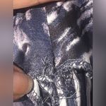 Lovestitch Tie Dyed Print Silk Slip Elegant Black and White Women's Dress Photo 11