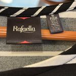 Rafaella Black & White Striped Asymmetrical Dressy Tank - Size S Photo 3