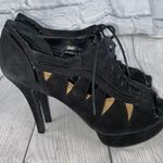 Gianni Bini open toe heeled booties black sz 7.5 women Photo 0