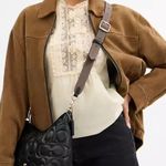 Coach Authentic REVERSIBLE Black and Brown Adjustable Belt with Gold Buckle Photo 2