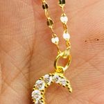 Moon Pendant/ Gold Over Sterling Silve Silver Photo 1