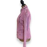 Ideology Pink Suede Leather Moto Jacket Women's Size XS Photo 6