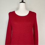 Lucky Brand  Red Lace Trim Knit Sweater Photo 2
