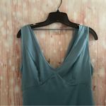 Cider  Baby Blue V Neck Halter Midi Dress Photo 3