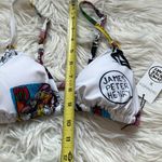 Swiminista x JPH Sexy Bikini Top Art Toss Print White Size M Photo 9