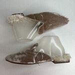 Birdies Size 9 Classic Phoebe Slippers Cream Velvet Faux Fur Slide Shoes Women's Tan Photo 3