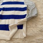 Loft  Tunic Style Sweater, Blue Striped, Sz Lg Photo 3