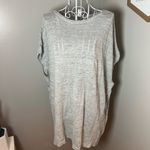 J. Jill Pure Jill Linen Cotton Lightweight Knit Poncho Gray Size Large Tall Photo 1