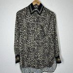 Equipment  Bradner Tunic Shirt XS Leopard Print Long Sleeve Top Photo 0