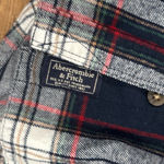 Abercrombie & Fitch  Soft AF White & Gray Light-weight Flannel | Size Medium Photo 1