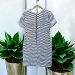 Calvin Klein  white and blue geometric pattern quilted dress size 10 Photo 1