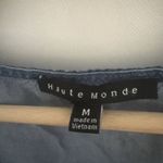 Haute Monde Top Bustier Corset Crop Smocked Lyocell Denim Padded Western Boho M Photo 2