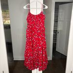 J.Crew NWT  Tiered Dress Brushed Daisy Print Red Multi Photo 1