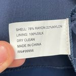 Shoshanna  Sleeveless‎ Exposed Back Zipper Silk Mini Dress in Cream Blue Size Med Photo 3