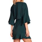 Birdy Grey  Robe Dress Ruffle Detail Waist Tie Emerald Green Size M / L Photo 1