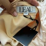 NWT LEAU Satin Champagne Drawstring Mini Dress Gold Size XXL Photo 6