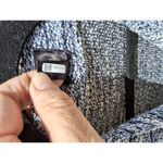 Rafaella Navy Blue & White Knit Cardigan with Fringe & Metallic Sweater Photo 2