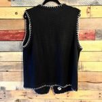 Victoria Jones Black Winter Sweater Vest‎ Size Large Photo 1