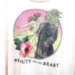 Disney ‎ Size Medium Shirt Pink Beauty and the Beast Graphic Tee Round Hem Photo 2