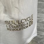 SoulCycle  White Muscle Tee with Gold and Black Graphics Photo 2