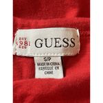 Guess VTG 90s 2000s Y2K Red Cap Sleeve Embellished Beaded Logo Tee Top S Photo 8