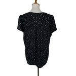 Hilary Radley  Blouse Medium Black Heart‎ Print Button Front Workwear Classic Photo 2
