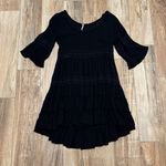 Free People Dream Cloud Black Mini Dress Photo 1