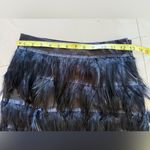 Finesse Feather Skirt black mini zippers Feather satin waist band Small Photo 8