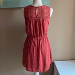 Sweet Wanderer Sienna orange gauze and crochet embroidery lace dress medium comfy Photo 5