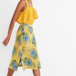 Madewell Silk Side-Button Skirt in Painted Blooms Photo 1