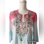 Sundance  Dreaming in Color Women's Tunic Cover up Tie Dye Beaded Size Small Photo 4