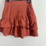 [New In] Solid Corduroy Ruffle Mini Skirt Photo 3