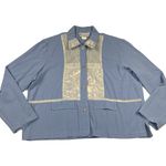 Vintage Saint Germain Shirt Jacket Top‎ Womens Size XL Lightweight Western USA Blue Photo 3
