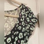 American Eagle Size S Gray Leopard Print Cut Out Back Short Sleeve Mini Dress Photo 2