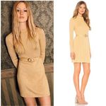 Free People  Long Sleeve stretchy Dress in Gold metallic Photo 1