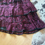 Alexis  Tracie Lace Long Sleeve Tiered Ruffle Dress Cocktail‎ Party Size Large Photo 5