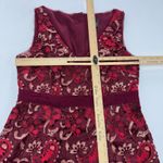 Adrianna Papell  Dress Womens 12 Petite Red Gold Lace Overlay V Neck A‎ Line Photo 7