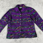 Chico's  Design Sequin Jacket Embellished‎ Button Down Party Purple Size 1 M Art Photo 0