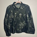 Chico's Dark Denim Embellished Gold Jacket | 2 Photo 0