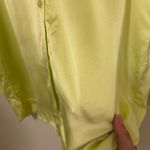 No. 6 Store Button Down Shirt Size Large Yellow Neon 3 Satin New York Photo 8