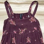 Knot Sisters  Maroon Floral Flowy Dress Women’s Large Photo 3