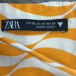 ZARA  White-Orange Printed Crop Top size XSmall EUC Photo 5